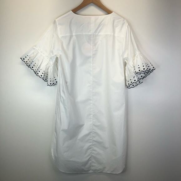 See by Chloe ruffle sleeve shift dress white - size 38 (US 6) - Picture 8 of 14